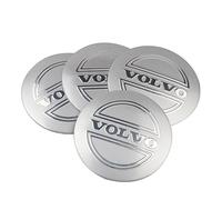 CHAOWEIFB 4 Pezzi Auto Ruota Centro Coprimozzi Adesivi per Volvo XC60 I 2013-2017, Tappi Coprimozzo Adesivo Cerchioni Mozzo Badge Accessori Tuning,Silver-56mm