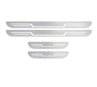CHAOWEIFB 4 Pezzi Listello Battitacco in Acciaio Inox per Audi Q5 2008-2013 2014 2015 2016 2017, Auto Protezione Soglia Parti AntiGraffio Pedale Accessori Auto,Silver