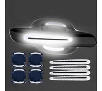 CHAOWEIFB 8 Pezzi Adesivi per Maniglia Portiera Auto per Toyota Rav4 RAV 4 Hybrid Limited Prime se 2002-2021, Maniglia Portiera Pellicola Protettiva Riflettente AntiGraffio Adesivi,White