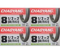 CHAOYANG Set di 4 Camere d'Aria per Monopattino Scooter Elettrico 8 1/2-2 TR4 1.6mm (50/75-6.1) Valvola America Dritta