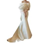 Chaoyilian Abiti da Sposa per Spose,Abito da Sposa Principessa Pizzo Abito da Sposa,Spiaggia Abiti da Sposa per Le Donne con Treno,Senza Maniche,per Spiaggia,Chiesa,Giardino,Sposa