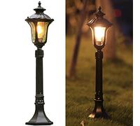 ChaoZan Lampioncino da Esterno in alluminio Pressofuso Effetto Anticato- Lampione Design Classico - Illuminazione per Giardino e Vialetto - Illuminazione ingresso/cortile/padiglione