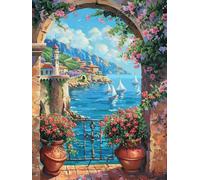 Chaozhirui Kit di ricamo a punto croce fai da te Kit punto croce paesaggio acquerello Foresta delle fiabe Kit punto croce in cotone 11CT 40x50cm