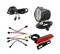 CHAOZHU 36V 48V 60V eBike LED kit di luce Faro posteriore luce freno girando luce corno WD07C