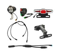 CHAOZHU Set Di Luci Compreso L'Indicatore Del Faro Posteriore Della Luce Del Freno Con Cavo Impermeabile Per Il Motore Bafang BBS 0102 HD UART. (UART con Supporto fanale posteriore)