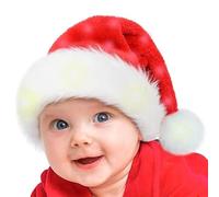 Chapeau de Noël à LED - Chapeau de Noël in peluche douce et lumineuse | Chapeau de Noël classique pour cosplay, chapeau de fête de Noël pour adultes et