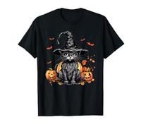 Chapeau de sorcière Chat Noir effrayant Costume d'Halloween Maglietta