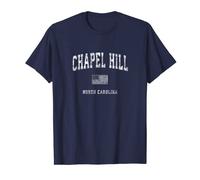 Chapel Hill North Carolina NC T-Shirt Vintage Bandiera Americana Maglietta