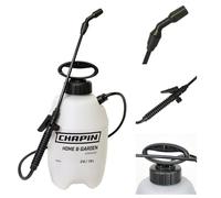 Chapin 16200 - Spruzzatore da giardino con manico ergonomico, spegnimento a grilletto, ugello a cono regolabile e filtro nel serbatoio, per spruzzare erbacce, insetti, fertilizzanti, bianco traslucido