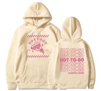 Chappell Roan Hot To Go Merch Felpa con Cappuccio Unisex Coppia Pullover Felpe Moda Stampato Manica Lunga Felpe con Cappuccio per Uomini Donne XS~4XL-Khaki||XXL