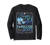 Chapter 20 Fabulous Since 2005 Diamond Heels 20th Birthday Maglia a Manica