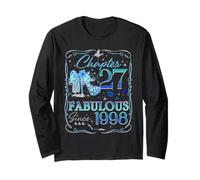 Chapter 27 Fabulous Since 1998 Diamond Heels 27th Birthday Maglia a Manica