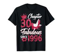 Chapter 30 Fabulous Since 1996 30th Birthday Women Girls Maglietta