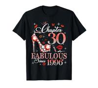 Chapter 30 Fabulous Since 1996 30th Birthday Women Girls Maglietta