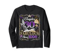 Chapter 30 Fabulous Since 1996 High Heel 30th Birthday Women Maglia a Manica