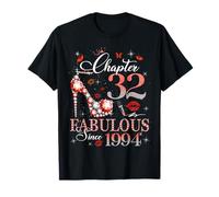 Chapter 32 Fabulous Since 1994 32nd Birthday Women Girls Maglietta