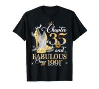 Chapter 35 Fabulous EST 1991 35th Birthday Queen Diamond Maglietta