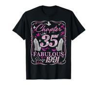 Chapter 35 Fabulous Since 1991 High Heel 35th Birthday Women Maglietta