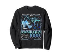 Chapter 37 Fabulous Since 1988 Diamond Heels 37th Birthday Felpa