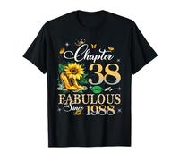 Chapter 38 Fabulous Since 1988 38th Birthday Women Girls Maglietta