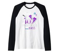 Chapter 40 Fabulous Since 1985 40th Birthday Queen Diamond Maglia con Maniche Raglan