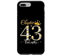Chapter 43 Fabulous EST 1983 43rd Birthday Queen Diamond Custodia per iPhone 7 Plus/8 Plus