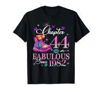 Chapter 44 Fabulous Since 1982 44th Birthday Women Girls Maglietta