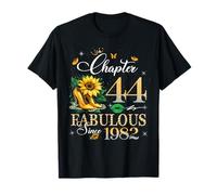 Chapter 44 Fabulous Since 1982 44th Birthday Women Girls Maglietta
