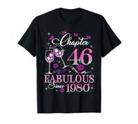 Chapter 46 Fabulous EST 1980 46th Birthday Queen Diamond Maglietta