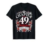 Chapter 49 Fabulous Since 1977 Roses 49th Birthday Women Maglietta