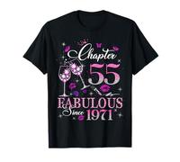 Chapter 55 Fabulous EST 1971 55th Birthday Queen Diamond Maglietta