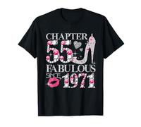 Chapter 55 Fabulous Since 1971 55th Birthday Women Girls Maglietta
