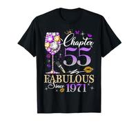 Chapter 55 Fabulous Since 1971 55th Birthday Women Girls Maglietta