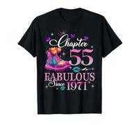 Chapter 55 Fabulous Since 1971 55th Birthday Women Girls Maglietta
