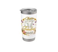 Chapter 57 Fabulous Since 1969 Floral 57th Birthday Women Bicchiere termico in acciaio inox doppia parete