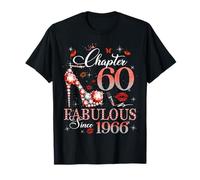Chapter 60 Fabulous Since 1966 60th Birthday Women Girls Maglietta