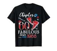 Chapter 60 Fabulous Since 1966 60th Birthday Women Girls Maglietta