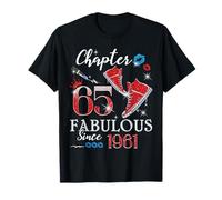 Chapter 65 Fabulous Since 1961 65th Birthday Women Girls Maglietta
