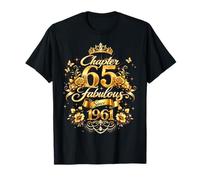 Chapter 65 Fabulous Since 1961 Floral 65th Birthday Women Maglietta