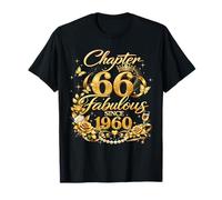 Chapter 66 Fabulous Since 1960 Floral 66th Birthday Women Maglietta