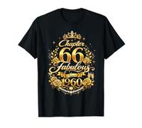 Chapter 66 Fabulous Since 1960 Floral 66th Birthday Women Maglietta