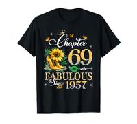 Chapter 69 Fabulous Since 1957 69th Birthday Women Girls Maglietta
