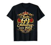 Chapter 69 Fabulous Since 1957 Floral 69th Birthday Women Maglietta