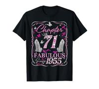 Chapter 71 Fabulous Since 1955 High Heel 71st Birthday Women Maglietta