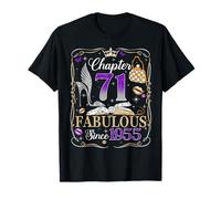 Chapter 71 Fabulous Since 1955 High Heel 71st Birthday Women Maglietta
