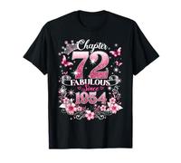 Chapter 72 Fabulous Since 1954 Floral 72nd Birthday Women Maglietta