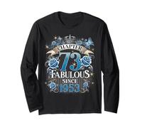 Chapter 73 Fabulous Since 1953 Roses 73rd Birthday Women Maglia a Manica