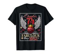Chapter 74 Fabulous EST. 1952 Disco Ball 74th Birthday Women Maglietta