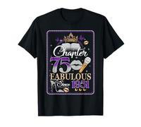 Chapter 75 Fabulous Since 1951 75th Birthday Women Girls Maglietta