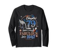 Chapter 79 Fabulous Since 1947 High Heel 79th Birthday Women Maglia a Manica